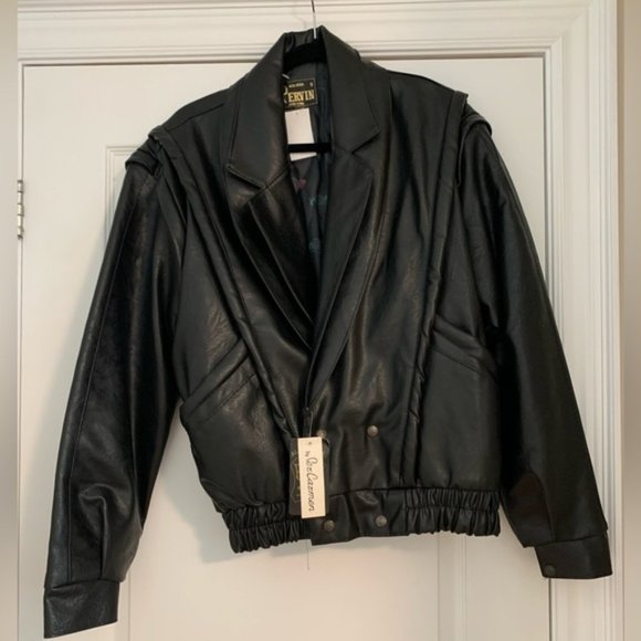 alta moda pervin Jackets & Blazers - Vintage Leather Jacket/ Faux leather/ 1980/90s/NWT